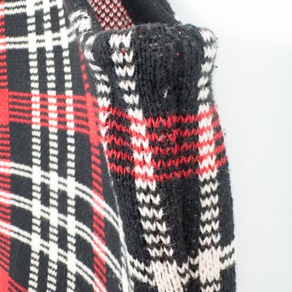 Chaps Asymmetric Zip Plaid Sweater Vest Womens 2X Cotton Knit Preppy Cabincore - Picture 11 of 15